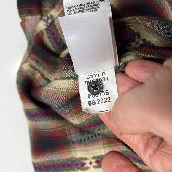 Lucky Brand Men's M Classic Fit Western Pearl Snap Shirt Cotton Rayon Blend - Picture 7 of 7